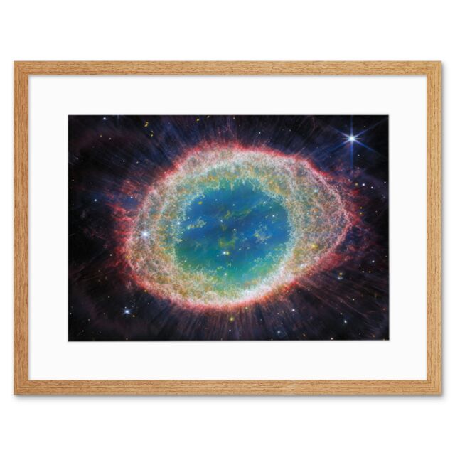 Artery8 Wall Art Print NASA James Webb Telescope NIRCam Image of Ring Nebula Planetary Messier 57 Intricate Details of a Dying Star Formation - image 1