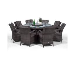 Thats Furniture Arizona Round 8 Seater Rattan Patio Dining Set in Grey - thumbnail 4