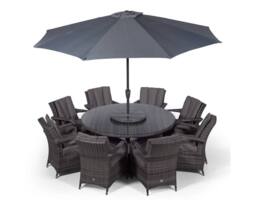 Thats Furniture Arizona Round 8 Seater Rattan Patio Dining Set in Grey - thumbnail 5
