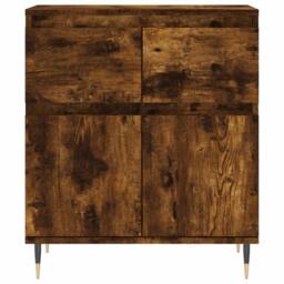 Berkfield Home Sideboard Smoked Oak 60x35x70 cm Engineered Wood in Brown - Size: 60 x 35 x 70 cm - thumbnail 5