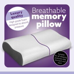 Aamira Luxury Orthopedic Memory Foam Cervical Neck Support Pillow 64x42x12.5cm, Side Sleeper Pillow for Back & Stomach Sleepers - Size: 64x42x12.5 cm - thumbnail 3