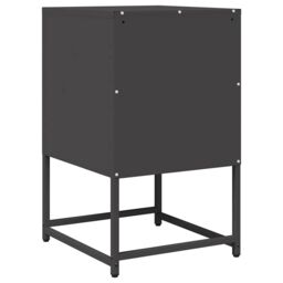 Berkfield Home Bedside Cabinet Black 36x39x60.5 cm Cold-rolled Steel - thumbnail 7