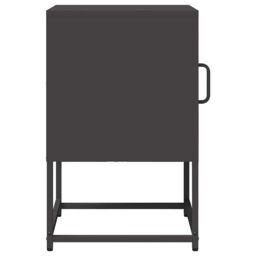 Berkfield Home Bedside Cabinet Black 36x39x60.5 cm Cold-rolled Steel - thumbnail 6