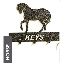 Poppyforge Horse Key Holder - Rack - Solid Steel - W15xH9 cm Powder Coated Black - thumbnail 2