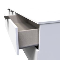 Ready Assembled 2 U Fuji 2 Drawer 2 Door Wide Sideboard (Ready Assembled) in White - thumbnail 5
