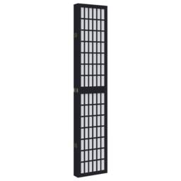 Berkfield Home Room Divider 6 Panels Black Solid Wood Paulownia - thumbnail 5