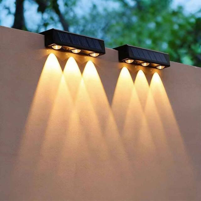 Obasyhig Style 3 Solar-Powered Outdoor Garden Spotlights in Black - image 1