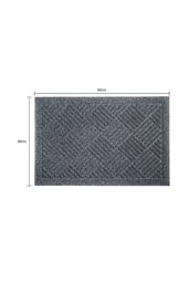 JVL Dirt Defender Scraper Doormat 40x60cm Square Grey - Size: 40 cm x 60 cm - thumbnail 5