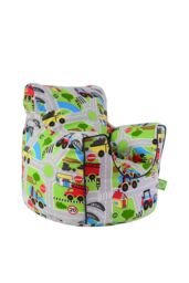 Bean Lazy Cotton Road Map Bean Bag Arm Chair Toddler Size - Size: Small - thumbnail 2