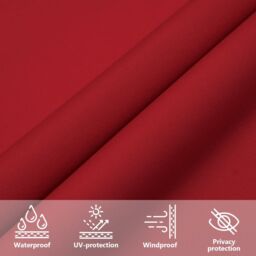 Berkfield Home Sunshade Sail Oxford Fabric Square 6x6 m Red - thumbnail 8