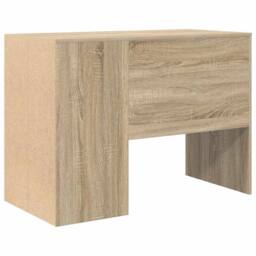 Berkfield Home Writing Desk Sonoma oak Particle board Small Sonoma Oak Desk in Light Tan - thumbnail 7