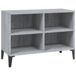 Berkfield Home TV Cabinet with Metal Legs Grey Sonoma 69.5x30x50 cm - thumbnail 2