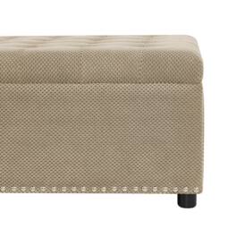 STILVORA Square Storage Ottoman with Hidden Storage, Beige - thumbnail 9