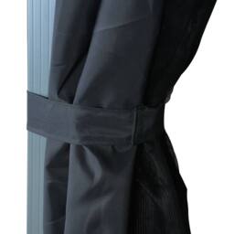 Berkfield Home Gazebo with Curtain 300x300 cm Anthracite Aluminium in Black - thumbnail 6