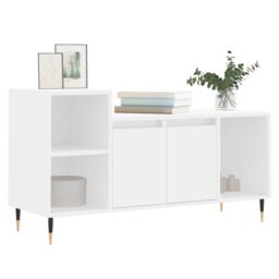 Berkfield Home TV Cabinet White 100x35x55 cm Engineered Wood - Size: 100 x 35 x 55 cm - thumbnail 3