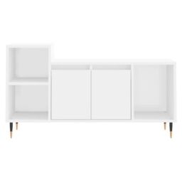 Berkfield Home TV Cabinet White 100x35x55 cm Engineered Wood - Size: 100 x 35 x 55 cm - thumbnail 5