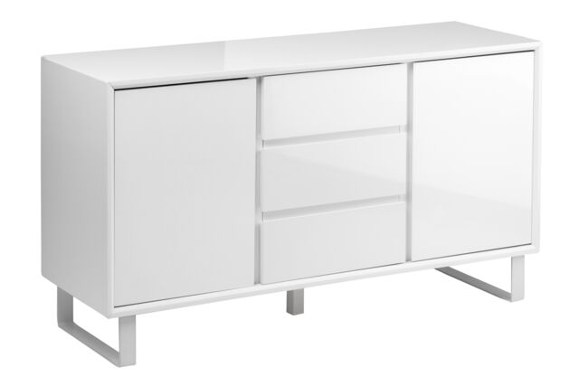 Orsina Contemporary White High Gloss Sideboard - Gloss Finish TV Cabinet For Livingroom - Functional TV Unit - image 1