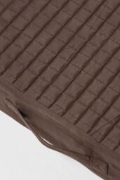 Homescapes Suede Orthopaedic Foam 2 Seater Booster Cushion in Chocolate - thumbnail 4