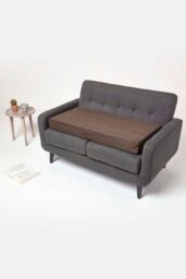 Homescapes Suede Orthopaedic Foam 2 Seater Booster Cushion in Chocolate - thumbnail 5