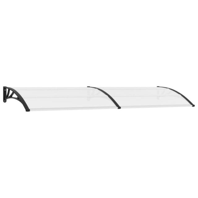 Berkfield Home Door Canopy Black & Transparent 300x80 cm PC - image 1