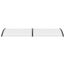 Berkfield Home Door Canopy Black & Transparent 300x80 cm PC - thumbnail 2