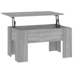 Berkfield Home Coffee Table Grey Sonoma 79x49x41 cm Engineered Wood - Size: 79 x 49 x 41 cm - thumbnail 5