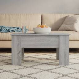 Berkfield Home Coffee Table Grey Sonoma 79x49x41 cm Engineered Wood - Size: 79 x 49 x 41 cm - thumbnail 1