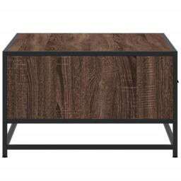 Berkfield Home Durable Coffee Table Brown Oak 90x57x35 cm Engineered Wood & Metal - Size: 90 x 57 x 35 cm - thumbnail 6