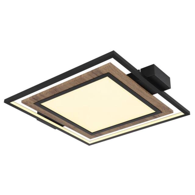 Netlighting Gabaldo Integrated LED Semi Flush Ceiling Light Matt Black LED 3000K - image 1