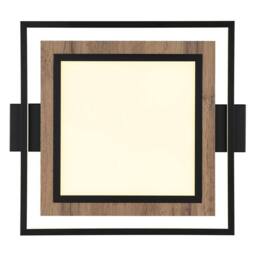 Netlighting Gabaldo Integrated LED Semi Flush Ceiling Light Matt Black LED 3000K - thumbnail 3