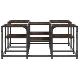Berkfield Home Coffee Table Brown Oak 91x91x40 cm Engineered Wood - Size: 91 x 91 x 40 cm - thumbnail 6
