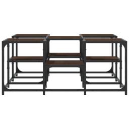 Berkfield Home Coffee Table Brown Oak 91x91x40 cm Engineered Wood - Size: 91 x 91 x 40 cm - thumbnail 5
