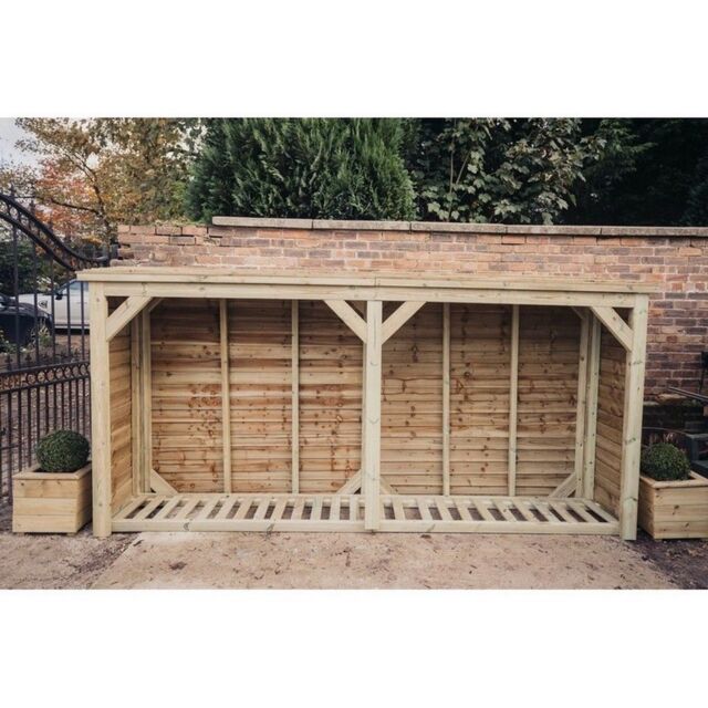 Churnet Valley Garden Furniture Ltd Super Heavy Duty Log Store - Timber - Minimal Assembly Required in Brown - image 1