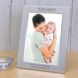 Uniqueful Women's Personalised ME & MUMMY Silver Plated Frame 7x5 Mothers Day - thumbnail 1