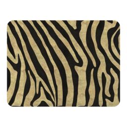 Benjamin Tate Design Golden Zebra Blanket in Natural - Size: 120 cm x 150 cm - thumbnail 1