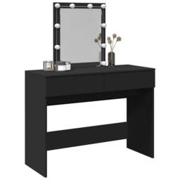 Berkfield Home Beautiful Dressing Table with LED Black 100x40x130 cm - Size: 100 x 40 x 130 cm - thumbnail 4