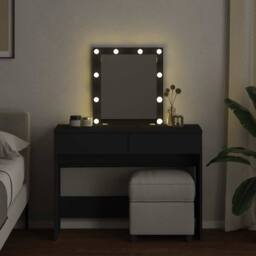 Berkfield Home Beautiful Dressing Table with LED Black 100x40x130 cm - Size: 100 x 40 x 130 cm - thumbnail 1