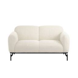 Lemon Pavilion Furniture Larsa Indoor Sofa - Sherpa/Metal - L78xW145xH75.5 cm - Calm/Black in Beige - thumbnail 3