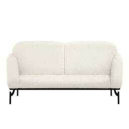 Lemon Pavilion Furniture Larsa Indoor Sofa - Sherpa/Metal - L78xW145xH75.5 cm - Calm/Black in Beige - thumbnail 2