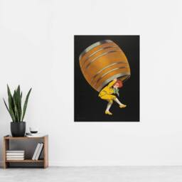 "Artery8 Cognac Pellisson Advert Vintage Wall Art Print Cappiello in Black - Size: W24"" x H32""" - thumbnail 4