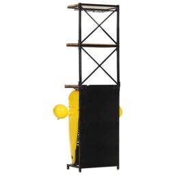 Berkfield Home Tractor Wine Cabinet Yellow 49x31x172 cm Solid Mango Wood - Size: 49 x 31 x 172 cm - thumbnail 5
