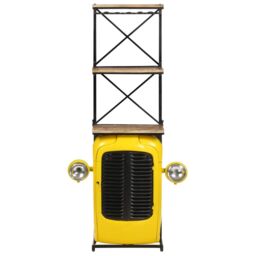 Berkfield Home Tractor Wine Cabinet Yellow 49x31x172 cm Solid Mango Wood - Size: 49 x 31 x 172 cm - thumbnail 3