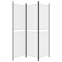 Berkfield Home 3-Panel Room Divider White 150x180 cm Fabric - thumbnail 4