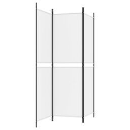 Berkfield Home 3-Panel Room Divider White 150x180 cm Fabric - thumbnail 5