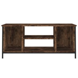 Berkfield Home TV Cabinet Smoked Oak 102x35x45 cm Engineered Wood in Brown - Size: 102 x 35 x 45 cm - thumbnail 5