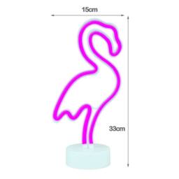 simpa LED Novelty Neon Flamingo Light in Pink - thumbnail 2
