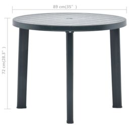 Berkfield Home Garden Table Green 89 cm Plastic - thumbnail 6