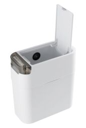 Living and Home Slim Press-type Rubbish Bin Trash Can with Lid Kitchen Bathroom Dustbin in White - thumbnail 7