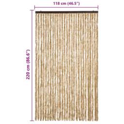 Berkfield Home Insect Curtain Beige 118x220 cm Chenille - thumbnail 7