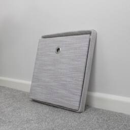 JVL Serena Foldable Storage Box with Lid in Light Grey - thumbnail 8